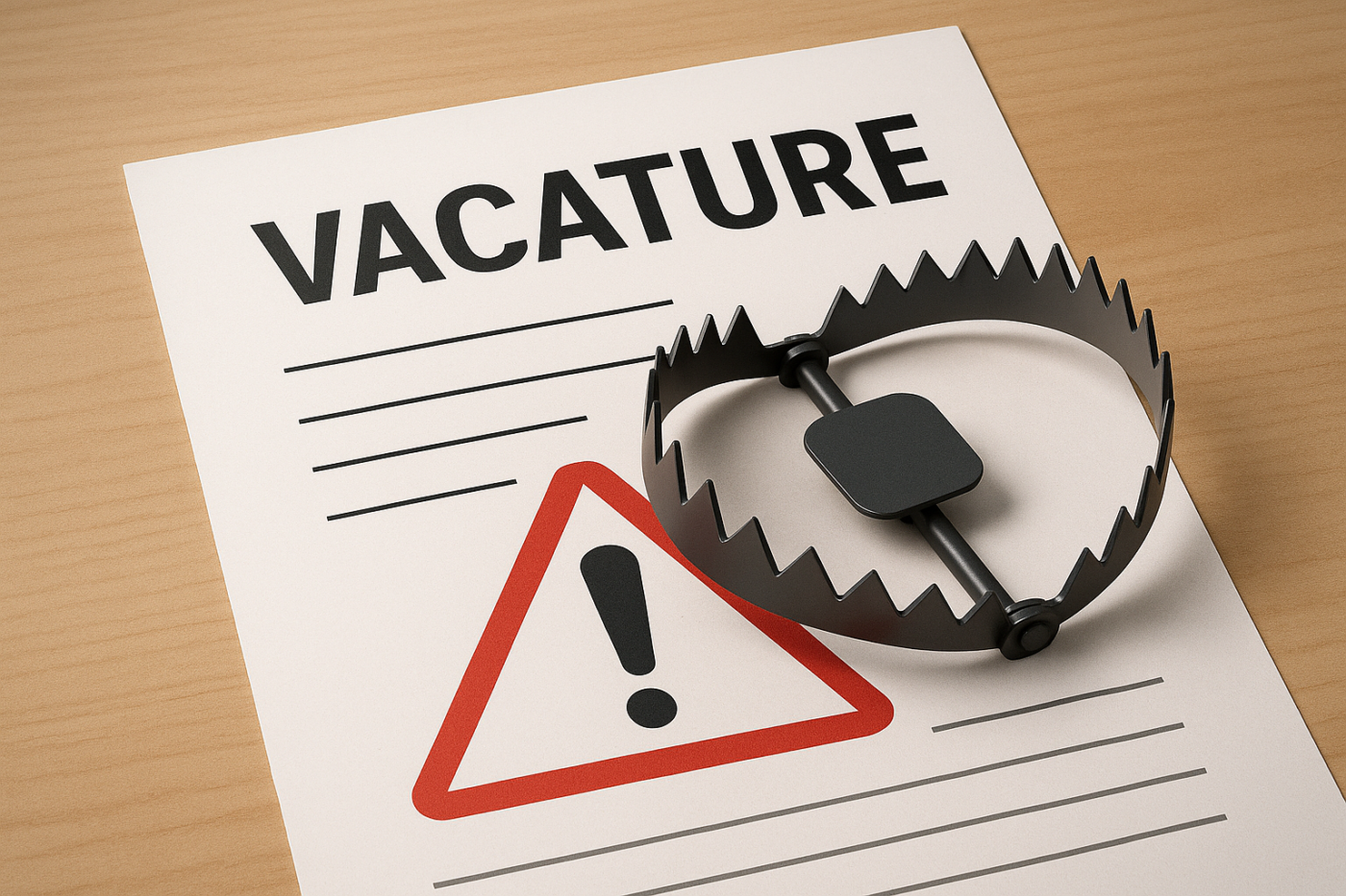 Papier met vacature erop