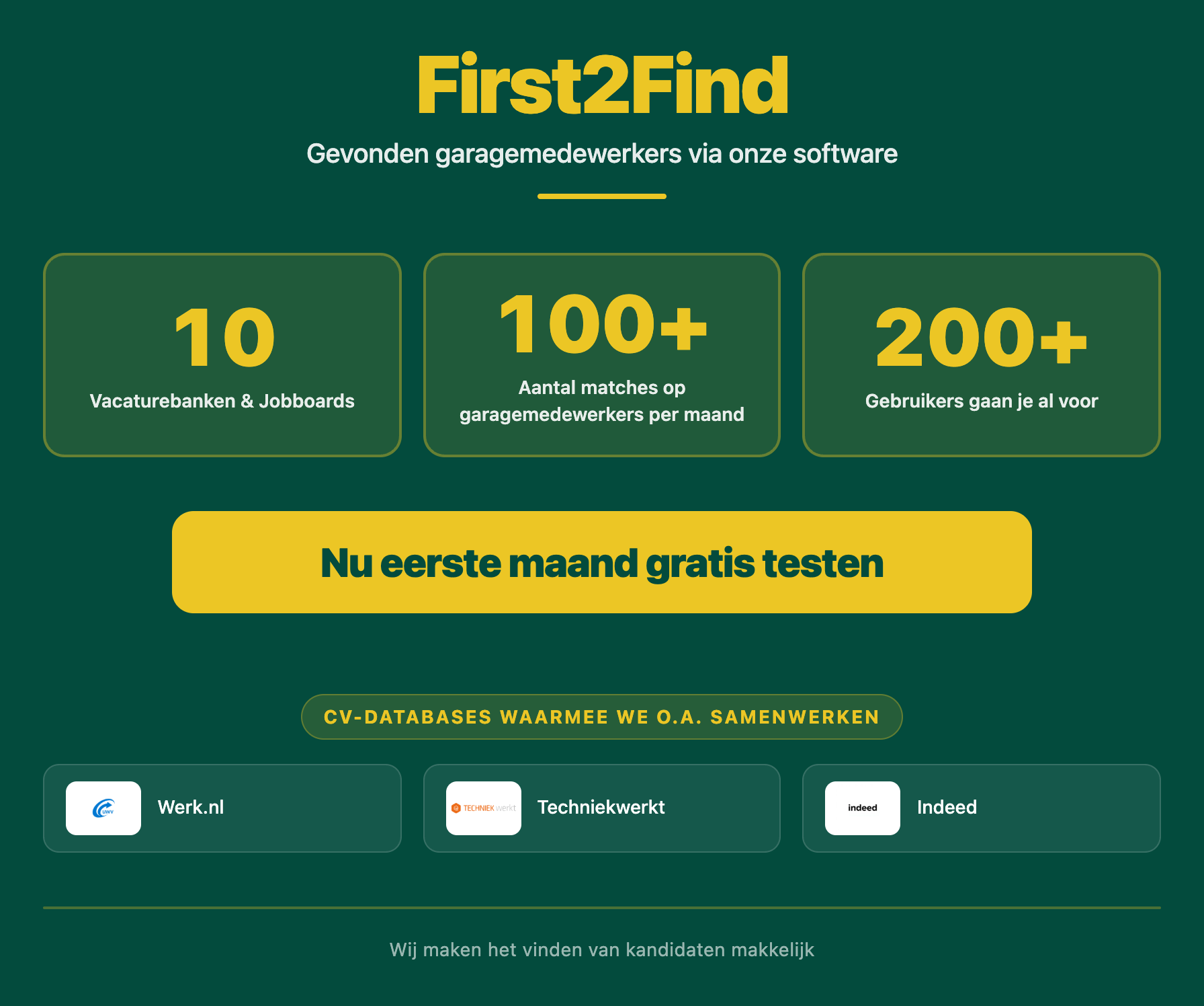 First2Find automonteur vinden
